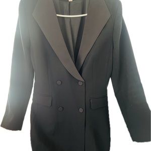 Long sleeve jacket blazer black dress